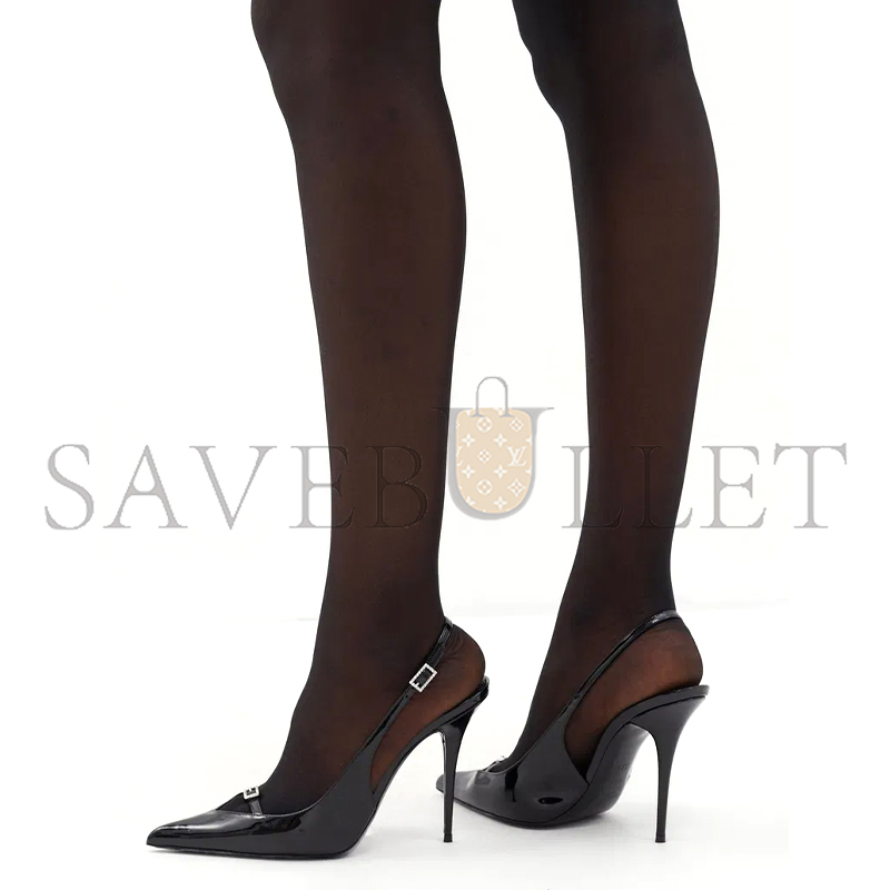 YSL PATENT LEATHER SLINGBACK PUMPS 